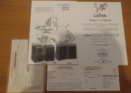 Harbeth LS3/5a Certificate/ Warranty card 證書/保養卡