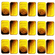 new 1 oz Apmex Gold Bar 24k Gold Plated Bullion 999 Fine Gold Plated Ingot Badge Coin hot