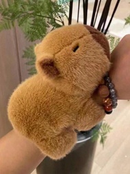 Vòng tròn vỗ tay Capybara dễ thương, Thiết kế sáng tạo Thú nhồi bông, Có thể đeo trên cổ tay, Quà tặ