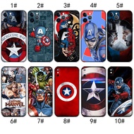 Transparent Case For iPhone 7 8 Plus 11 Pro Max RCZ59 Marvel Captain America