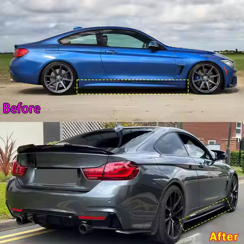 Side Skirt Extensions Bumper Lip for BMW 4 Series F32 F33 F36 430i 435i 440i 420i 428i with M Sport 