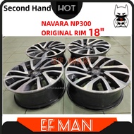 SECOND HAND ORIGINAL NAVARA NP300 D40 USED SPORT RIM 18X7JJ ET45 6X114.3 ( 90% GOOD CONDITION) TAYAR