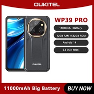 Oukitel WP39 PRO Rugged Smartphone Android 14,11000mAh,Dimensity 6300+ 5G,12GB+512GB,6.6"2.4K Screen