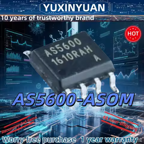 5/PCS New Original AS5600 12-Bit Magnetic Rotary Encoder IC in SOIC-8 for Robotics, Industrial Contr