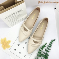 [Hoàn tiền 15%]Hình thật -B5-Giày bệt búp bê nữ đính nơ hàng VNXK siêu mềm êm chân