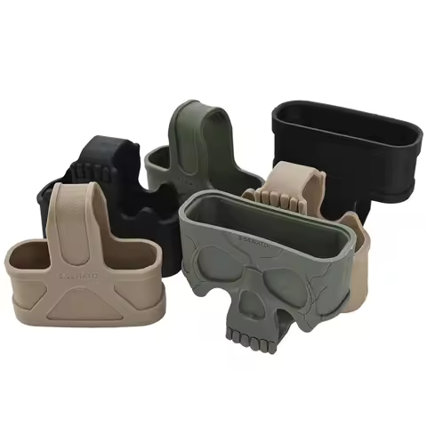 Tactical 5.56 Fast Magazine Rubber Holster Mag Pull Assist Cage Loops NATO Skull M4 M16 AR15 Paintba