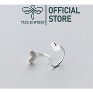 [Peinn]basic heart hook silver earrings B0300