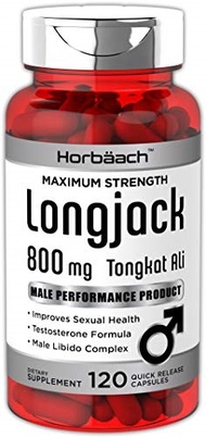 [USA]_Horbaeach Horbaach Longjack Tongkat Ali 800 mg 120 Capsules  Highest Potency  Powerful Longifo