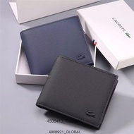 100% 1:1 Lacoste Wallet Men Women Money Bag Bifold Leather Short Wallet For Birthday Gift