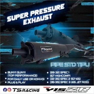 TS RACING Super Back Pressure Exhaust LC135 V1-V7 28MM 32MM 35MM EKZOS TRUE BACK PRESSURE UMA NLK Y1
