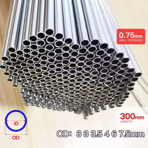2pcs-15pcs Aluminium Pipe 0.75mm Thickness 3-7.5mm OD Straight 300mm Long Round 6063 Alloy Thin-wall