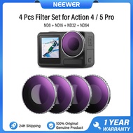 NEEWER Filter Set for DJI Osmo Action 4 5 Pro ชุดฟิลเตอร์ CPL ND8 ND16 ND32 ND64 ND1000 ชุดฟิลเตอร์ 