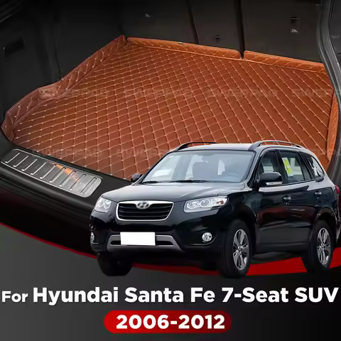 For Hyundai Santa Fe 7-Seat SUV 2006-2012 11 10 09 08 07 3D Car Trunk Mat Cargo Liner Carpet Interio