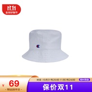 冠军（champion）冠军渔夫帽夏季刺绣小C运动遮阳帽子男女同款 白色 S-M