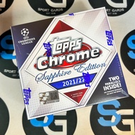 2021-22 Topps Chrome UCL Sapphire Soccer Box Random Guaranteed 2 Signatures Per-SG Football Card