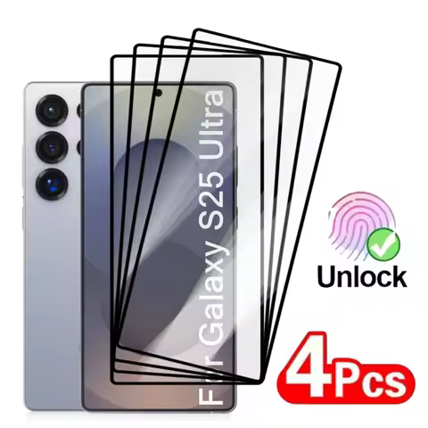 Tempered Glass For Samsung Galaxy S25 Ultra S24 Ultra S25Plus Screen Protector S24U S25U S24+ Finger