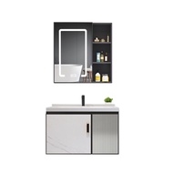 YOULITE Bathroom Cabinet With LED Mirror Washbasin Cabinet Combination Hidden Mirror Cabinet With Lamp Defogging Toilet Ceramic Integrated Basin Washbasin