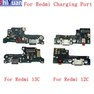 USB Charging Port Connector Board Flex Cable For Redmi 12C 13C Charging Connector Replacement Parts