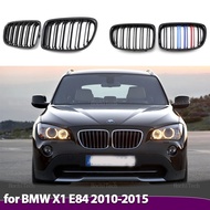 Front Kidney Grille Hood Grills Double Line for BMW X1 E84 2010-2015 Glossy Black Car Front Kidney G