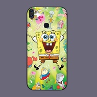 DJ-47 spongebob Casing GLASS soft frame black Samsung A40S M11 A21S A30 M30 A11 M01S M30S A10S A20 M