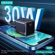 USAMS Quick Charger Adapter Type C PD Super Si 30W Super Fast Charger Adapter