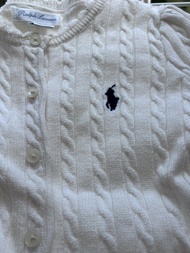 Ralph Lauren 白色麻花針織冷外套 24M