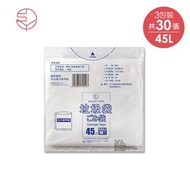 [特價]【日本霜山】大口徑加厚透明垃圾袋-45L-3包組 (共30張）單一規格
