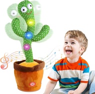 Talking cactus Toy Gift Bluetooth [Play your song] Rechargeable recording for baby boys and baby girls mimicking repeating what you say Plush cactus gift for kids