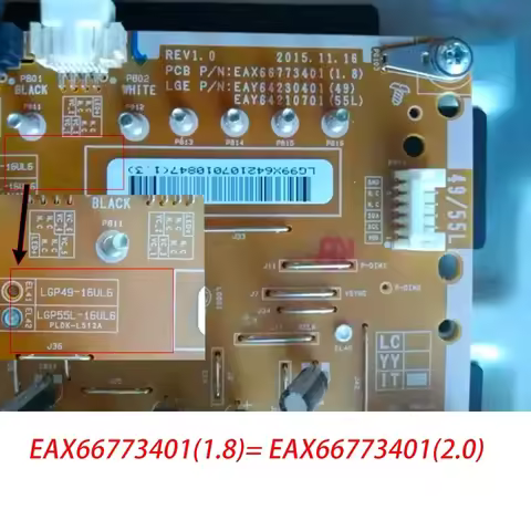 For LG TV Power Board 55UH6500-CB 55UH661V-ZF 49UH6500-C EAX66773401(2.0) EAY64210701 LGP55L-16UL6 C