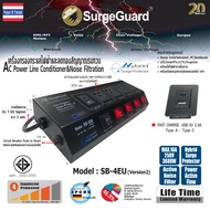 SurgeGuard :เครื่องกรองกระแสไฟฟ้าและลดทอนสัญญาณรบกวน รุ่น SB-4EU_V2 (Hybrid Surge Protector)
