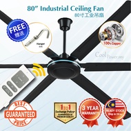 COOL POWER 80"Heavy Duty Industrial Powerful Electric Ceiling Fan Work Factory Kipas Siling Kilang Angin Kuat G01