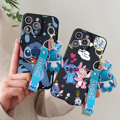 Stitch Case With Keychain For Huawei Honor 20 20s Mate 10 20 30 Nova 2i 3i 3e 4e 6 7 7i Y70 Plus Y90