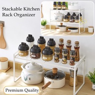 Japanese Style Stackable Kitchen Rack Organizer / Simple Spice Rack / Space-Saving /Shelf Storage Ra