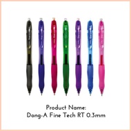 ⊕ ❏ ✻ Dong A Fine Tech RT Retractable 0.3mm Gel Pen