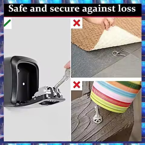 2025 Key Lock Box Metal Key Lock Box Wall Mounted Waterproof Key Storage Lock Box With Mounting Kit,