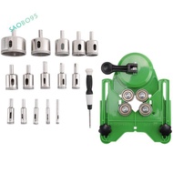 Hole Saw Kit 17PCS Drill Bits Sets with Double Suction Cups Guide Jig Fixture From 4mm-83mm Hollow D