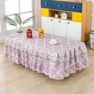 A-T💛Summer Lace Fabric Tea Table Cover Table Cover Electric Furnace Cover Grill Cover Living Room Coffee Table Cover Fre