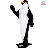 SOONA Unisex Flannel One-piece Pajamas, Black + White Suitable for height 168-178cm Stitched Warm Fu