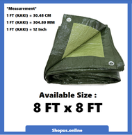 Premium Green Canvas 6FT to 40FT Waterproof Canvas Tarpaulin Sheet Canvas Canopy Kanvas Khemah Pasar