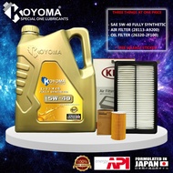 KIA CARNIVAL 16y - 19y DIESEL , SORENTO UM 2.2 DIESEL AIR FILTER+ OIL FILTER+ KOYOMA 5W40 FULLY SYNT