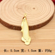 Pemegang Rantai Kunci Arwana Emas Tembaga Hiasan Hiasan Rumah Loket Kunci Kereta Hiasan Gantung Seke