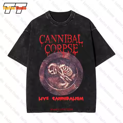 Vintage Cannibal Corpse Merch Vintage Unisex T-Shirt Live Cannibalism 90S Death Metal YIWW