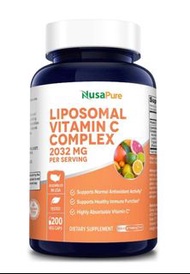 NusaPure Liposomal Vitamin C 特級脂質體維他命C複合配方2032毫克,200粒膠囊