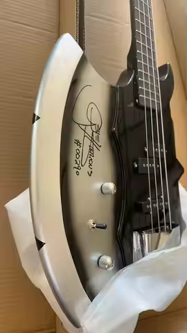 LEFT Hand Axe Bass 4strings Electric Bass SS Chrome Hardware Signature need Custom Free Ship