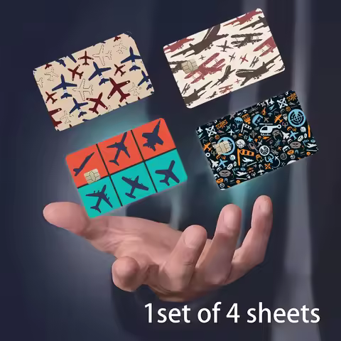 Aviation Alphabet AirplaneCartoon Credit Card Skin Stickers For Bank Card Bus Metro Card Sticker Wat