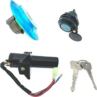 Motorcycle Scooter Lock Set Ignition Switch Fuel Gas Tank Cap Seat Lock Keys for Yamaha YBR125 2002-