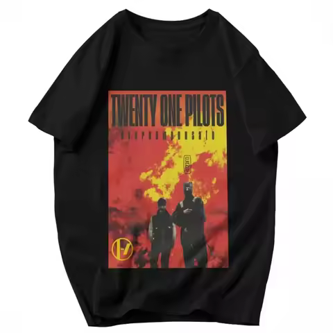 Twenty One Pilots Unique Y2K Graphic Men Clothing New in Top & Tees Mens short sleeve Round Neck Pri