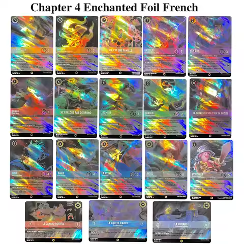 Lorcana Proxy Cards Chapter 4 Enchanted Foil Ursula's Return Complete A Set English/French/German Pr