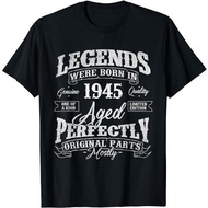 Legends Were Born In 1945 Year Of Birth Birthday T-Shirt Premium Cotton Combed 24s Original 100% | P
