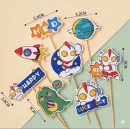 Topper ULTRAMAN Kertas / Topper Cake Kue Ulang Tahun Ultraman